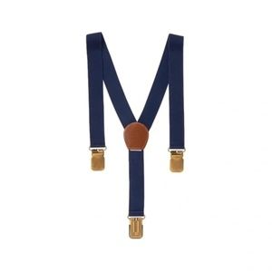 Janie and Jack Connor Navy Classic Suspenders 12-24M